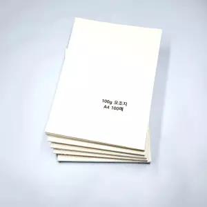 고급인쇄 미색 주보용지 500매 A4 모조지 백상지 100g 두꺼운종이 두꺼운용지
