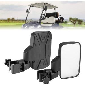 트랙터 미러 1쌍의 범용 골프 카트 사이드 미러 EZGO 야마하 클럽 카와 호환 드릴링 없이 대형 트랙터용