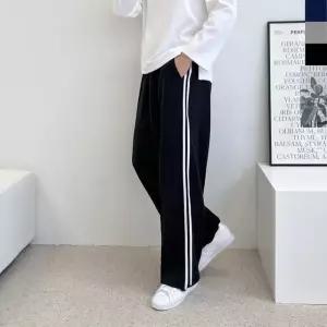 블레오 남자 커플 트레이닝 두줄 스트링 와이드 팬츠 DM22161389
