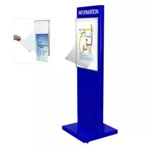 국내제작 기관 알림 바퀴달린 자석식 A2 양면 액자 블루 입간판 포럼 학교 업소