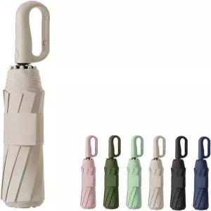 트래블보 여행용 자동 접이식 우산 카라비너 핸들 5CM/2IN 와이드 후크 및 루프 스트립 휴대용 컴팩트