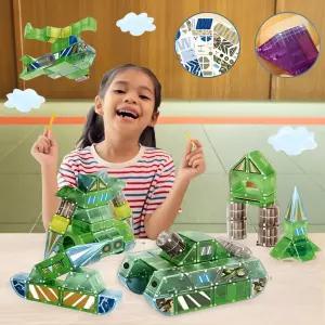 유아 STEAM 큐비콘 창의놀이 교구 3D 입체 자석블럭 71p 교육기관용 IQ개발