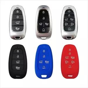 고품질 D21 20-23년 더뉴싼타페 F L 실리콘스마트키케이스 SO 스마트키홀더 스마트키커버 WFIEBML