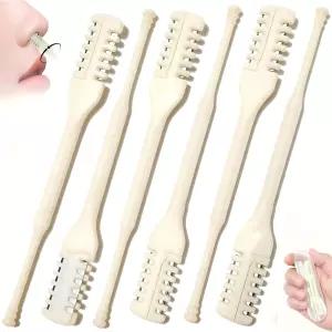 6PCS 2-in-1 코털 트리머 양면 커터 업그레이드 휴대용 360도 회전식 남성용 가위 레코르타도라 데 펠로 드