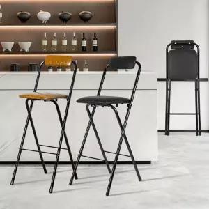 접이식 높은 의자 스툴 65cm 블랙 검정색 1개 앉은키 접이식의자 휴대용 가정용