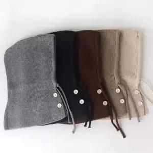 니트 페이크 후드 넥워머 넥케이프 가짜 카라 후드 목보호폴라 목방한 넥토시 넥워모