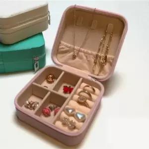핑크 사각 보석함 악세사리 주얼리 보관 수납 정리 함 보석함 돌반지정리함