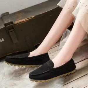 여성 캐주얼 뽀송 가볍고 따듯한 스타일 털 모카신 여성털신 겨울단화 여성로퍼 플랫슈즈