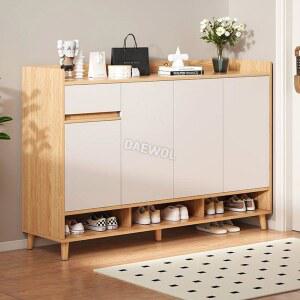 원목 신발장 현관 정리함 보관 신발 틈새 화이트 수납장 슬림