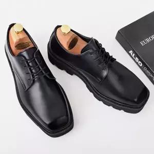 키높이 슈즈 통굽 신사화 5cm 수제화 방한-WFIN0SW