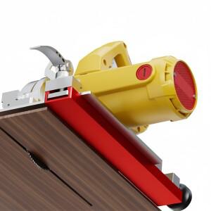 절단기 베이스 가이드 양방향 버클 잠금 클램프 알루미늄 합금 원형 톱 레일 도구 (목공, 조각, 프레임 작