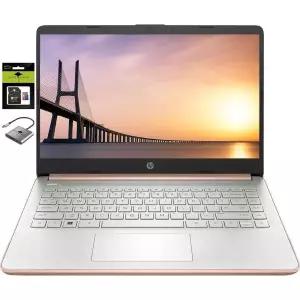 HP 14 학생 LAPTOP 랩탑 노트북 Quad Core Intel N150 8GB RAM 384GB 보관(128GB UFS+256GB 사무용 인강용