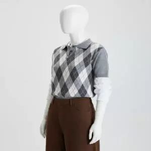 미쏘 아가일 반팔 풀오버_MIWKAFT44T 598578