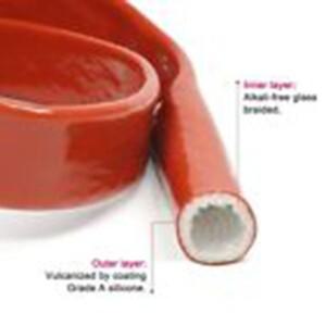 1롤 열 실드 슬리브 내열성 케이블 실리콘 유리 섬유 쉴드 파이프 라인 보호기 도구 호스 적합