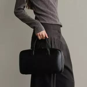 로서울 Large Tin square tote bag Glossy 블랙 805296