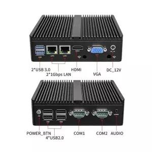 금속 케이스 미니 PC 인텔 N2840 데스크탑 컴퓨터 Pfsense DDR3L Msata SSD 2Lan 2COM VGA HD 디스플레이