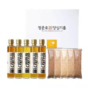 [NS홈쇼핑]정준호 양심참기름 3단계 로스팅 세트 200mlX5본입+깨박 200gX5팩..[35673521]