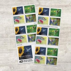 United States Postal Service Garden Delights (20개 소책자) 퍼스트 클래스 메일 포에버 우표 스콧 #5845-5848