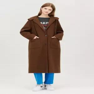 베네통 니트 스트링 후드 롱 코트BACT57561