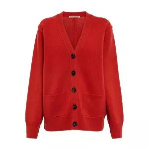 [아크네스튜디오] 울 캐시미어 가디건 레드 A60376 ACI