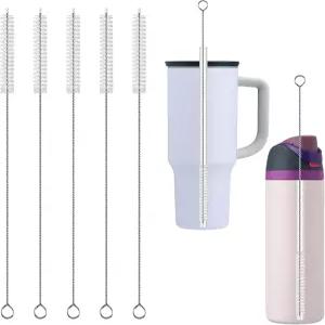 오왈라 빨대 클리너 브러시 - 컵 물병 텀블러에 빨대를 꽂을 수 있는 엑스트라 롱 12.5인치 파이프 와이드