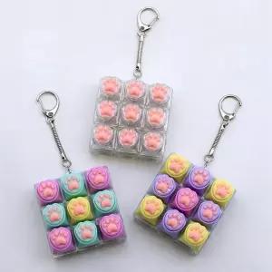 led 키보드 클리커 딸깍이 키캡키링9구 고양이발