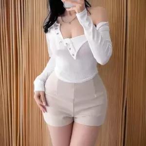 여성 심플 팬츠 사이드 스판 기본 컬러 숏팬츠