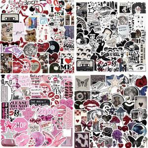 200PCS 에스테틱 다운타운 소녀 스티커 팩 물병용 멋진 트렌디한 Y2K 스티커 청소년용 재미있는 방수 스티커 노트북 스케이트보드 파티 용품용 비닐 스티커 (다운타운200)