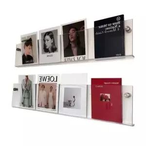 벽걸이 60cm 책꽂이 북선반 잡지꽂이 책선반 벽걸이 책정리대 투명수납