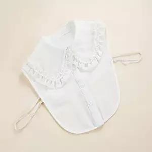 러블리 페이크 이너카라 프릴 레이스 빅카라 셔츠 WD421E6