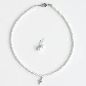 실버 은 십자가 핵 진주 세트 진주목걸이 진주 스승의날선물 여자친구선물 부모님선물