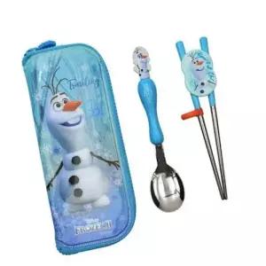 겨울왕국 스텐 교정용 젓가락 스푼 케이스세트 WDB2413