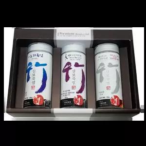 삼보죽염 행복 세트 요리 2종, 양치용 1종 구운소금 답례품 부모님 지인 설 추석 명절선물세트 답례품