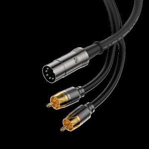 A53 하이파이 오디오 포노 케이블 5핀 DIN 남성 커넥터 듀얼 RCA 플러그 신호 스테레오 시스템용