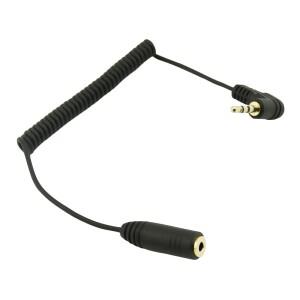 1pc 금도금 2.5mm 3극 남성 여성 잭 어댑터 오디오 M/F 연장 코일 나선형 케이블 코드