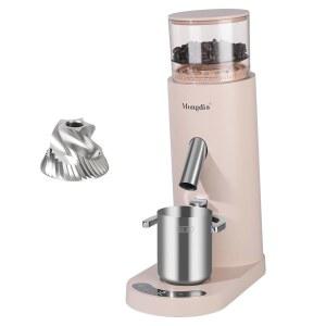 Mon io 전기 버 커피 그라인더 1회 용량 60단계 그라인드 및 2600mAh 배터리 드립 프레스 에스프레소 모카포트용 화이트