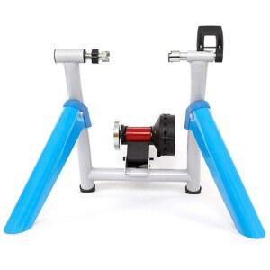 자전거 트레이너 스탠드 휴대용 실내 운동 마그네틱 플라이휠 고정식 저항 운동화(블루)