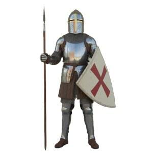 중세 기사 크루저 수트의 갑옷-템플러 헬멧 고딕 갑옷 착용 가능한 흉갑, 폴드론, 팔 가드 및 성인 재연 역할 놀이를 위한 다리