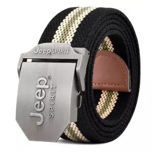JEEPSPIRIT 캐주얼 스포츠 웨빙 벨트 BT0498 + 지프전용 케이스 세트+팔찌