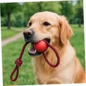 강아지 애완용 장난감 멍이 로프 공 훈련용 터그볼 아기 놀이용품