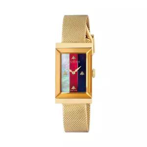 구찌 YA147410 G프레임 여성 메탈 쿼츠 스퀘어