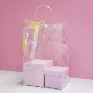 가방 바캉스 백 꽃 PVC 비치백 데일리백 똑 S 꽃가방 바캉스가방 똑딱이 PVC 투명