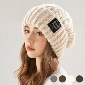 남여공용 겨울철 따뜻한 꽈배기 니트 큰사이즈 루즈핏 빅 비니