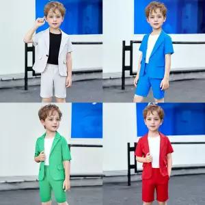 마일로 코튼 캔디 반팔 반바지 정장 세트 자켓 티셔츠.