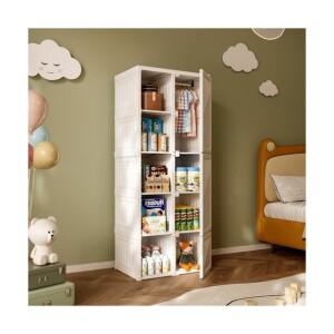 ANT BOX 앤트박스 장롱 접이식 옷장 10칸8문1행거 조립식 무설치 장농 화이트