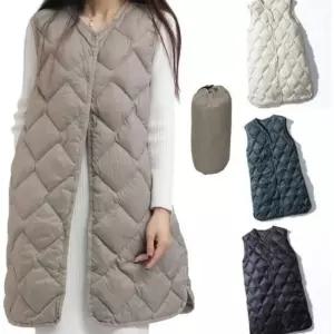 퀼팅 롱패딩 여성겨울 경량 조끼 3컬러 패딩베스트