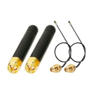 2PCS GSM 868Mhz 915MHz a 안테나 3DBI U.FL I-P-E-X-1-a 보드 호환  SMA 커넥터 ESP32 a32u4 II WiFi 15cm