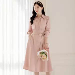 [시크라인] (~XXL까지) 코린 트렌치 벨트 셔츠형 원피스 봄 가을 봄신상 하객룩 오피스룩 모임룩 격식룩 빅사이즈