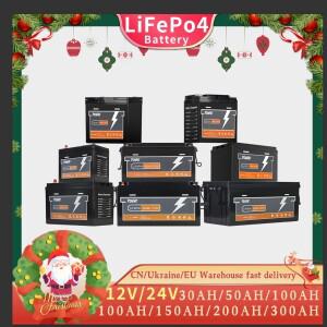 PowMr LiFePo4 배터리 팩 300AH 150AH 50AH 철 인산염 셀 12V/24V 충전 태양 에너지