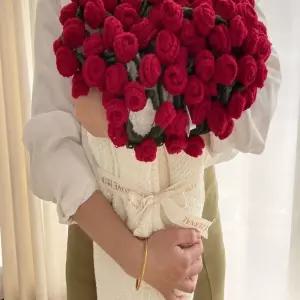 꽃다발담요 장미 해바라기 카네이션 인테리어 에어컨